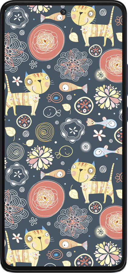 Силиконовый чехол Котята v4 для Motorola Edge 30 - 1224u-2840 изображение 