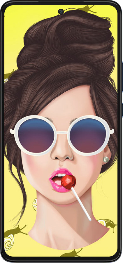 Силиконовый чехол Девушка с чупа-чупсом для Motorola Edge 30 - 3979u-2840 изображение 