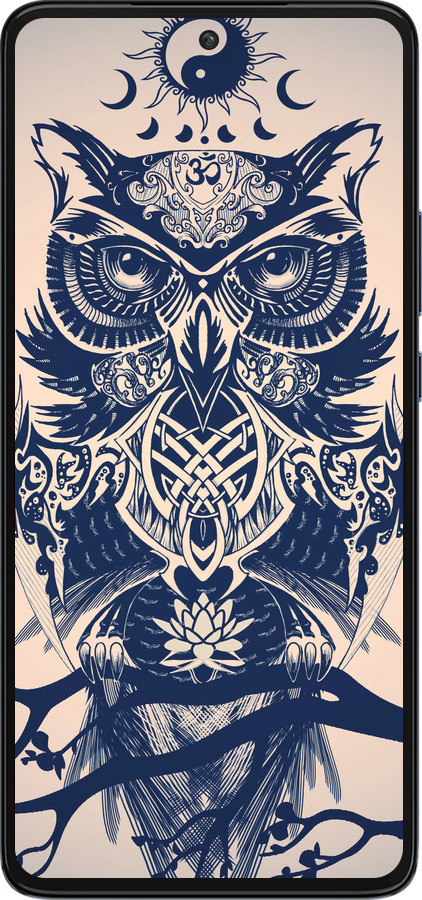 Силиконовый чехол Узорчатая сова для Motorola Edge 30 - 4000u-2840 изображение 