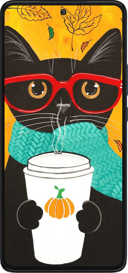 Силиконовый чехол Осенний кот для Motorola Edge 30 - 4026u-2840 изображение 