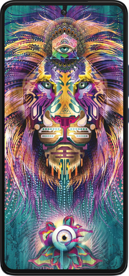 Силиконовый чехол Люминесцентный лев для Motorola Edge 30 - 4037u-2840 изображение 