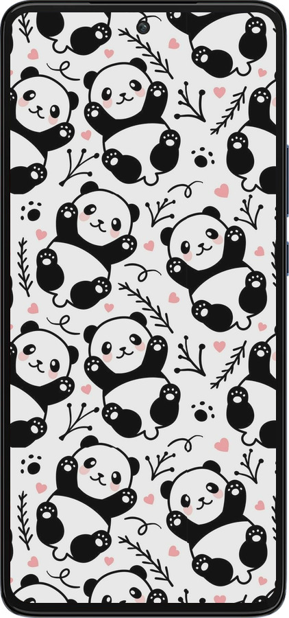 Силіконовий чехол Панди для Motorola Edge 30 - 4318u-2840 изображение 