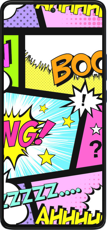 Силиконовый чехол Комикс 1 для Motorola Edge 30 - 4407u-2840 изображение 