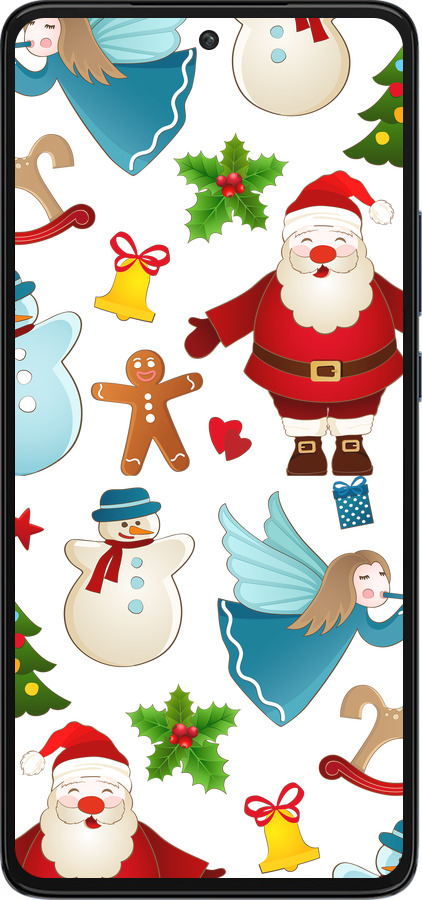 Силиконовый чехол Новогодний 1 для Motorola Edge 30 - 4614u-2840 изображение 