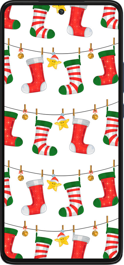 Силиконовый чехол Новогодний 9 для Motorola Edge 30 - 4622u-2840 изображение 