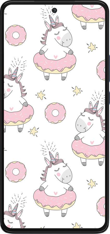 Силиконовый чехол Единорожки для Motorola Edge 30 - 4659u-2840 изображение 
