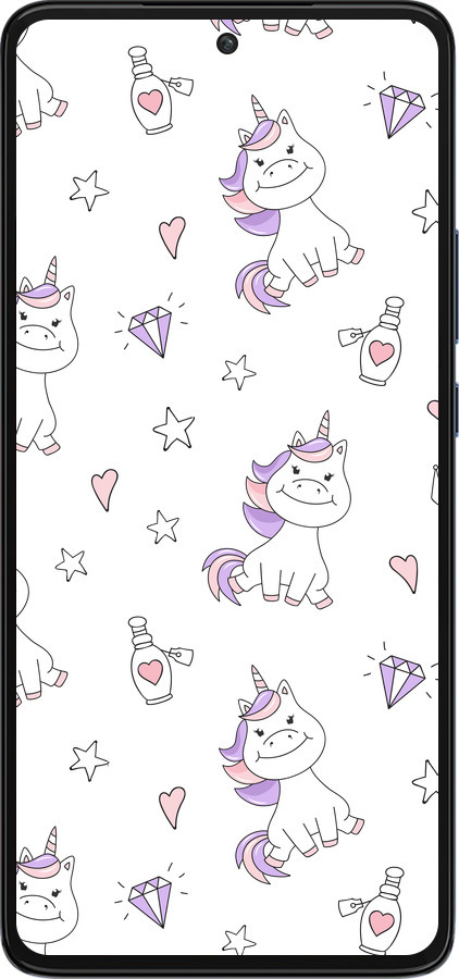 Силиконовый чехол Единорожка v2 для Motorola Edge 30 - 4703u-2840 изображение 