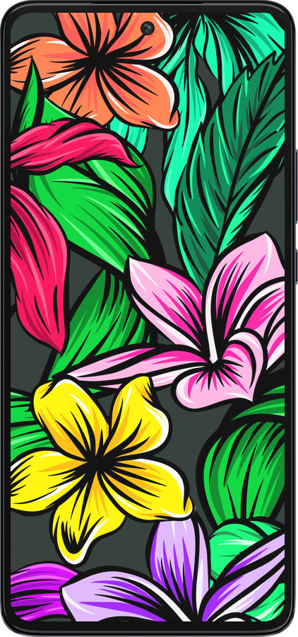 Силиконовый чехол Тропические цветы 1 для Motorola Edge 30 - 4753u-2840 изображение 