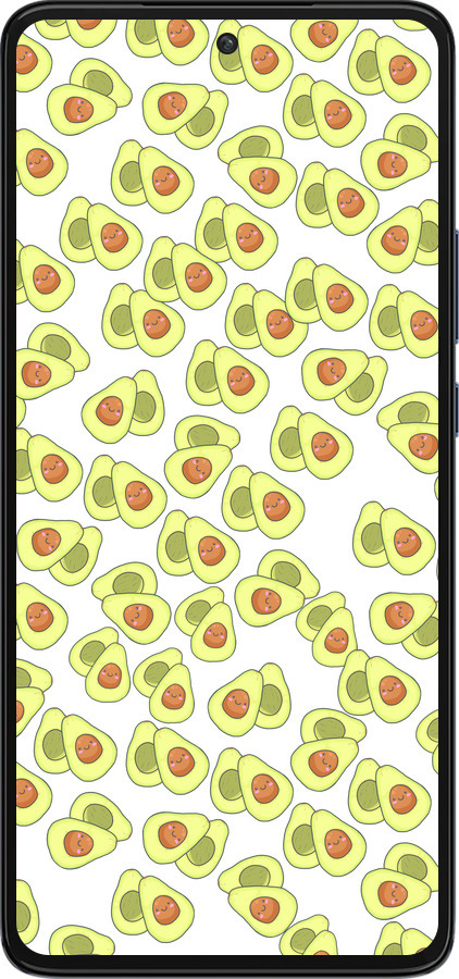 Силиконовый чехол Весёлые авокадо для Motorola Edge 30 - 4799u-2840 изображение 