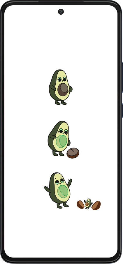 Силиконовый чехол Авокадо 1 для Motorola Edge 30 - 4857u-2840 изображение 