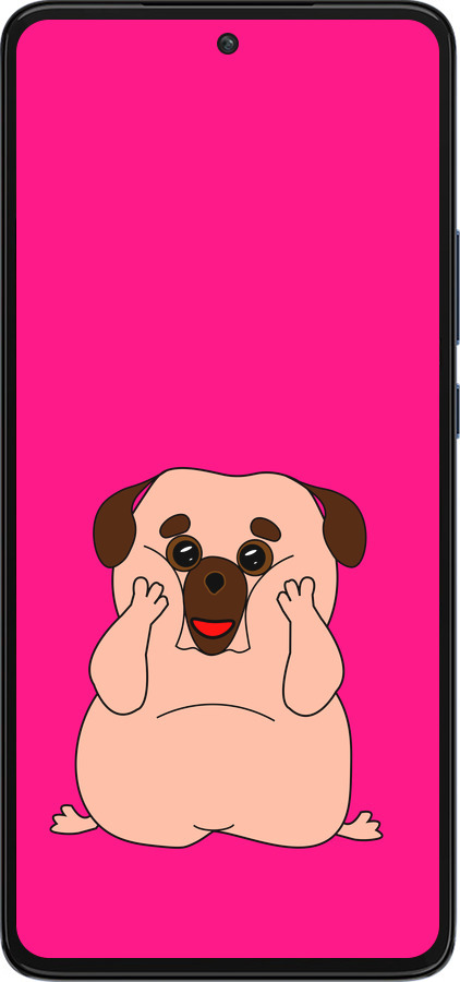 Силіконовий чехол Веселий мопс для Motorola Edge 30 - 4908u-2840 изображение 