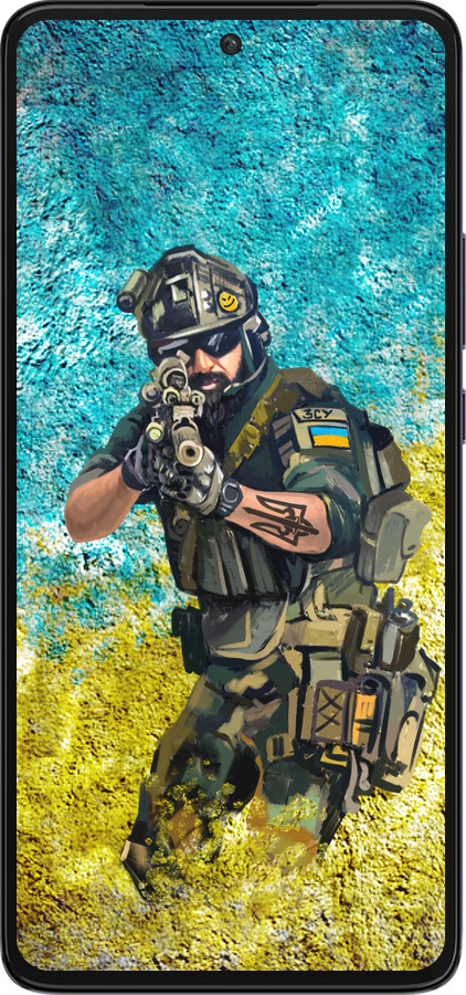 Силиконовый чехол Воин ЗСУ для Motorola Edge 30 - 5311u-2840 изображение 