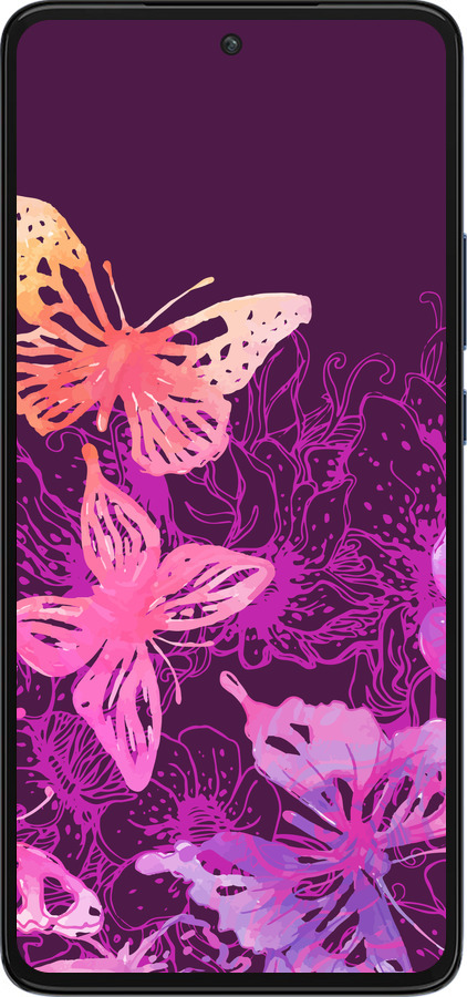 Силиконовый чехол Бабочки v2 для Motorola Edge 30 - 5475u-2840 изображение 
