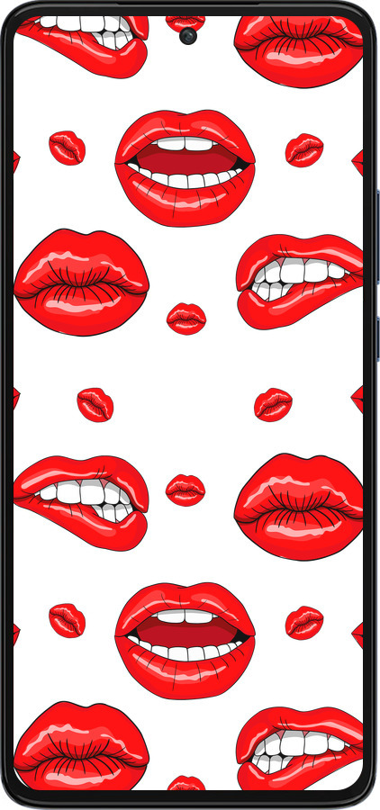 Силиконовый чехол Губы v3 для Motorola Edge 30 - 5477u-2840 изображение 