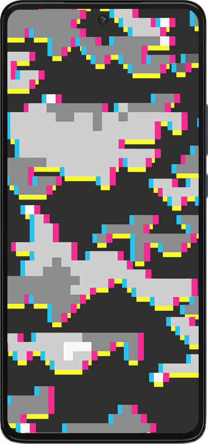 Силиконовый чехол Пиксельный камуфляж для Motorola Edge 30 - 5481u-2840 изображение 