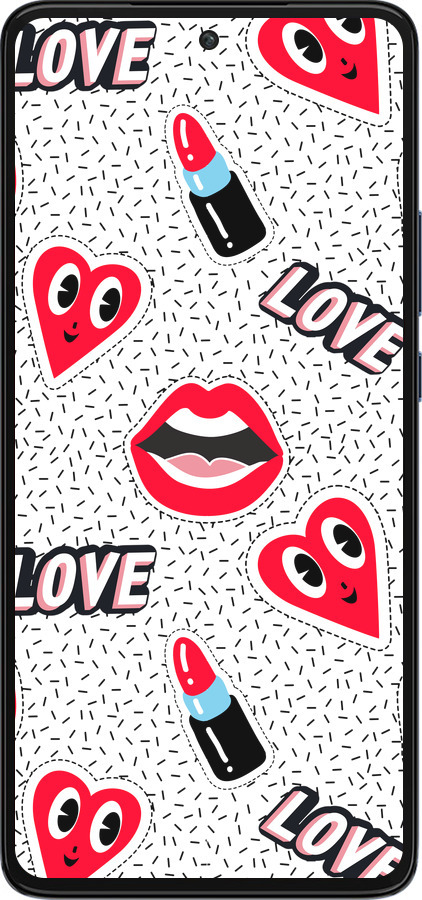 Силіконовий чехол Стікери v3 для Motorola Edge 30 - 5502u-2840 изображение 