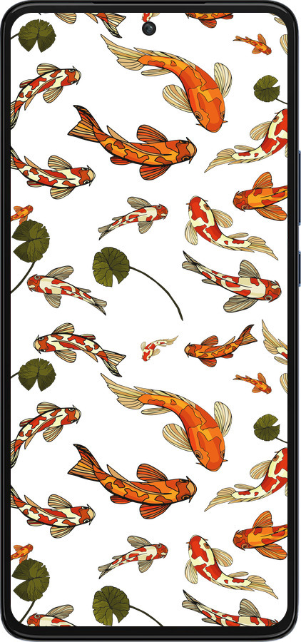 Силиконовый чехол Рыбы Кои для Motorola Edge 30 - 5535u-2840 изображение 