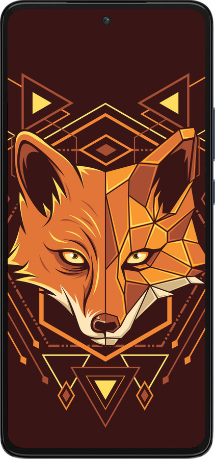 Силиконовый чехол Лиса геометрия для Motorola Edge 30 - 5607u-2840 изображение 