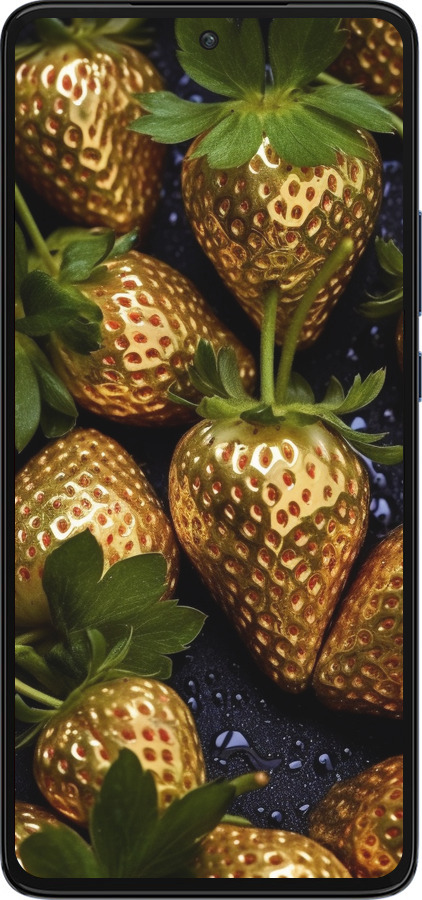 Силиконовый чехол Золотая клубника для Motorola Edge 30 - 5637u-2840 изображение 