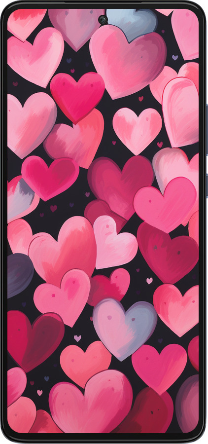 Силиконовый чехол Сердечки 4 для Motorola Edge 30 - 5662u-2840 изображение 