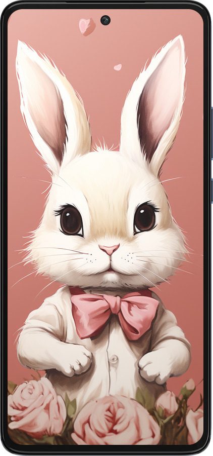 Силиконовый чехол Зайчик для Motorola Edge 30 - 5669u-2840 изображение 