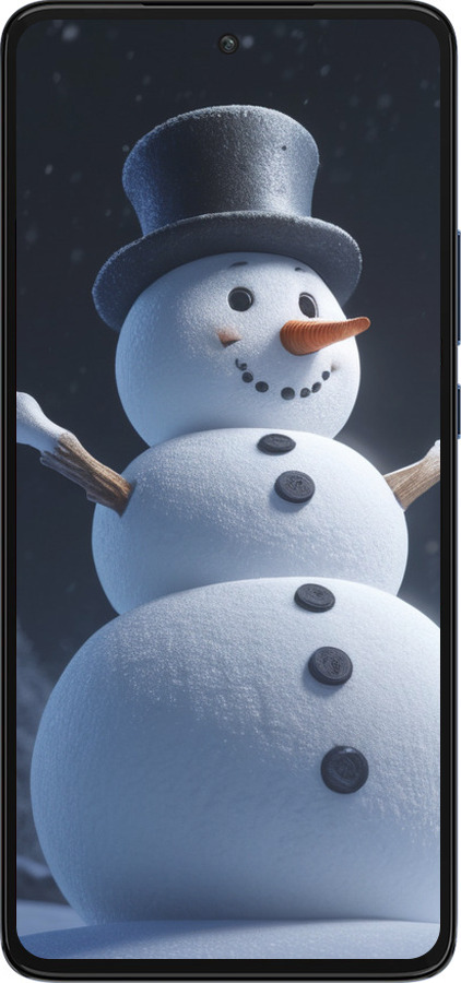 Силиконовый чехол Снеговик для Motorola Edge 30 - 5826u-2840 изображение 