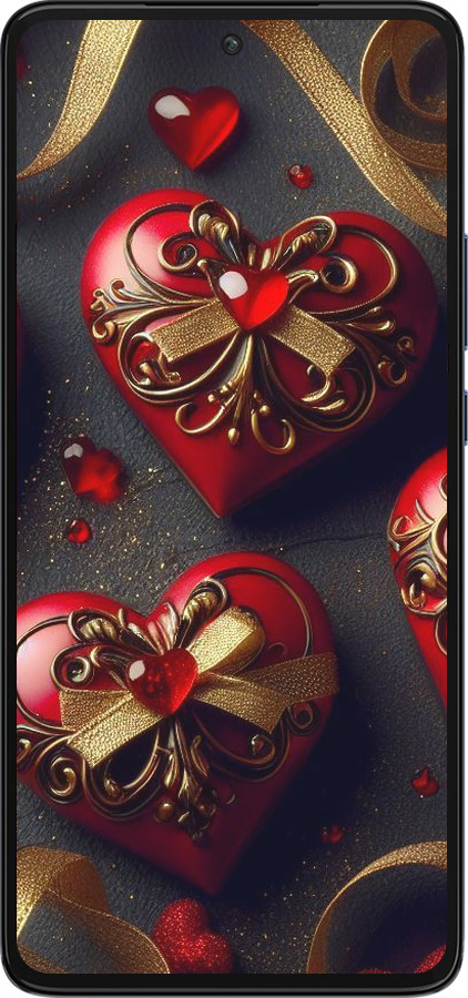 Силиконовый чехол Сердечки v4 для Motorola Edge 30 - 5834u-2840 изображение 