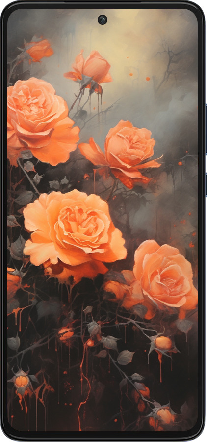 Силиконовый чехол Оранжевые розы для Motorola Edge 30 - 5944u-2840 изображение 