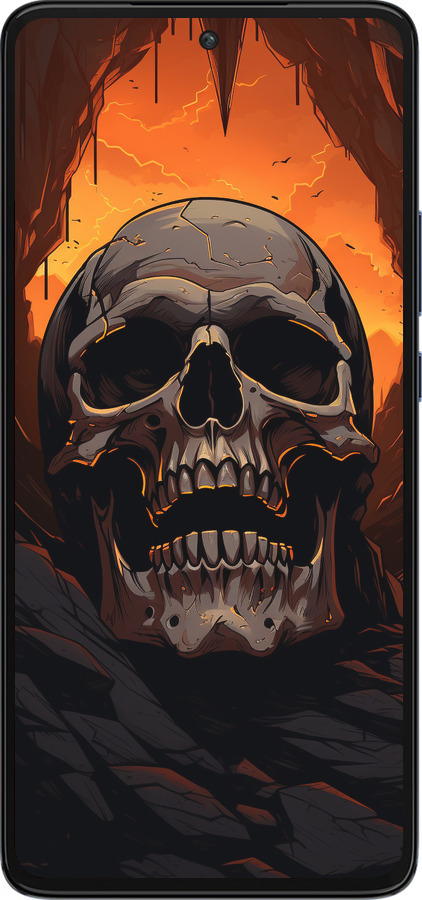 Силиконовый чехол Череп в пещере для Motorola Edge 30 - 5959u-2840 изображение 