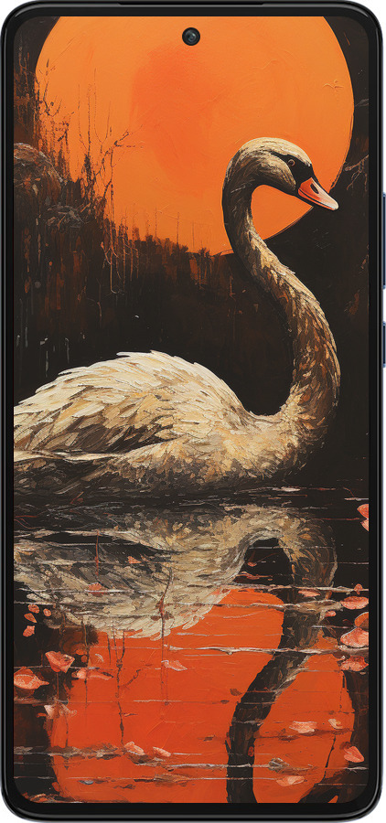 Силиконовый чехол Лебедь для Motorola Edge 30 - 5964u-2840 изображение 