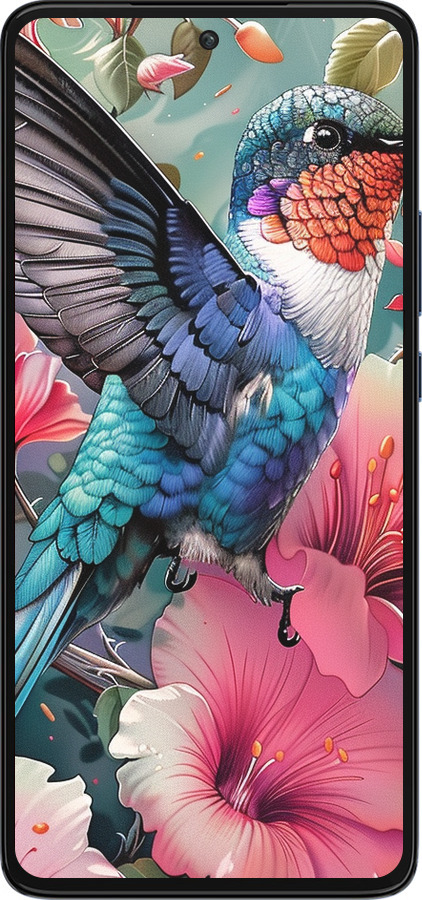 Силиконовый чехол Сказочная колибри для Motorola Edge 30 - 6051u-2840 изображение 