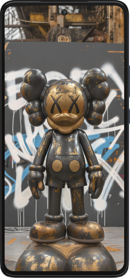 Силиконовый чехол Bronze kaws v3 для Motorola Edge 30 - 6099u-2840 изображение 