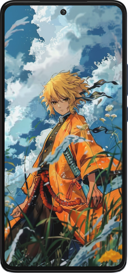 Силиконовый чехол Zenitsu Agatsuma для Motorola Edge 30 - 6117u-2840 изображение 