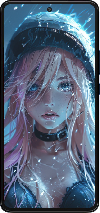 Силиконовый чехол Аниме-дива под дождем для Motorola Edge 30 - 6120u-2840 изображение 