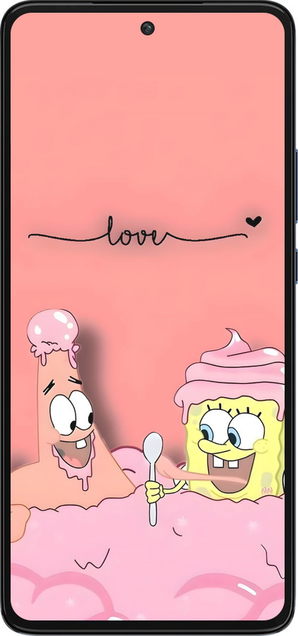 Силиконовый чехол Спанч Боб для Motorola Edge 30 - 6282u-2840 изображение 