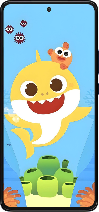 Силиконовый чехол Бейби Шарк для Motorola Edge 30 - 6303u-2840 изображение 