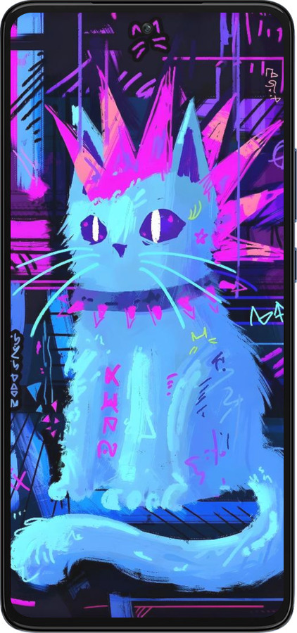 Силиконовый чехол Кот панк для Motorola Edge 30 - 6311u-2840 изображение 