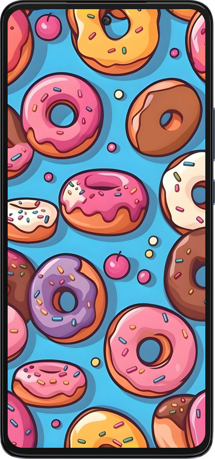 Силиконовый чехол Пончики для Motorola Edge 30 - 6318u-2840 изображение 