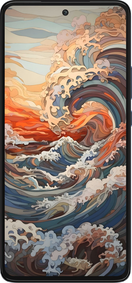 Силиконовый чехол Арт волны для Motorola Edge 30 - 6324u-2840 изображение 