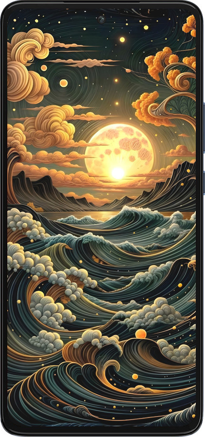 Силиконовый чехол Арт волны для Motorola Edge 30 - 6332u-2840 изображение 