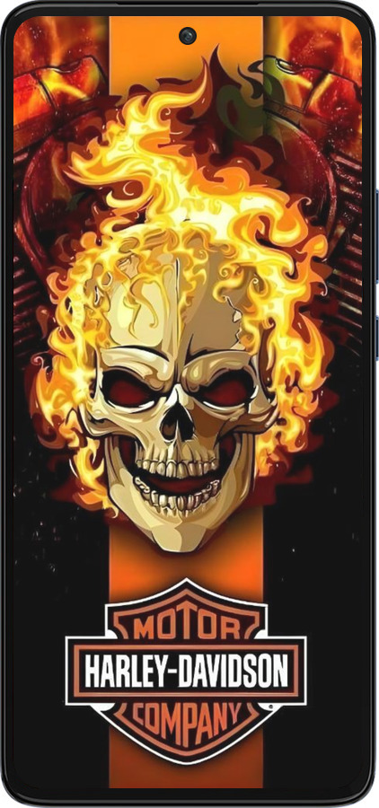 Силиконовый чехол Харлей девидсон для Motorola Edge 30 - 6370u-2840 изображение 