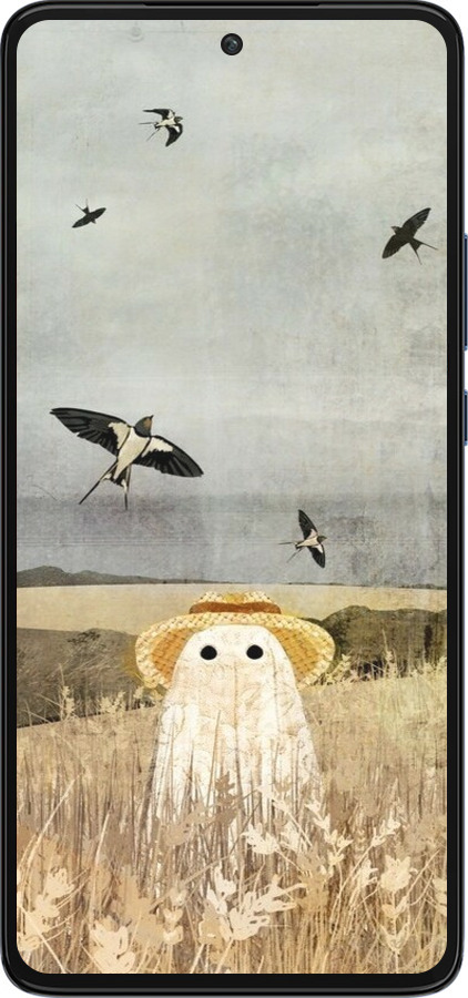 Силиконовый чехол Призрак в поле для Motorola Edge 30 - 6427u-2840 изображение 