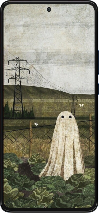 Силиконовый чехол Иллюстрация призрак в капусте для Motorola Edge 30 - 6440u-2840 изображение 