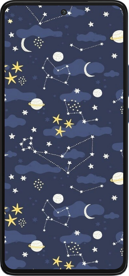 Силиконовый чехол Астрономический узор. Милый дизайн мультяшной вселенной для Motorola Edge 30 - 6446u-2840 изображение 