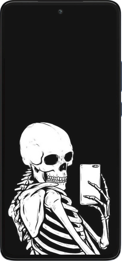 Силиконовый чехол Скелет делает Selfie для Motorola Edge 30 - 6535u-2840 изображение 