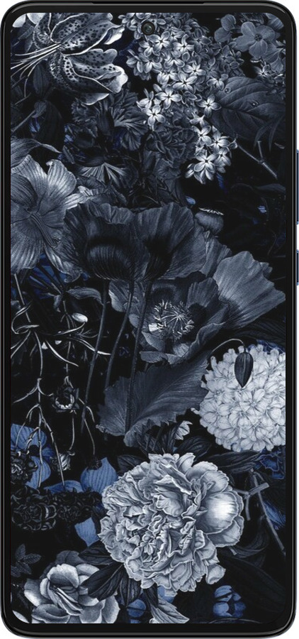Силиконовый чехол Абстрактный цветочный рисунок в синих тонах для Motorola Edge 30 - 6539u-2840 изображение 