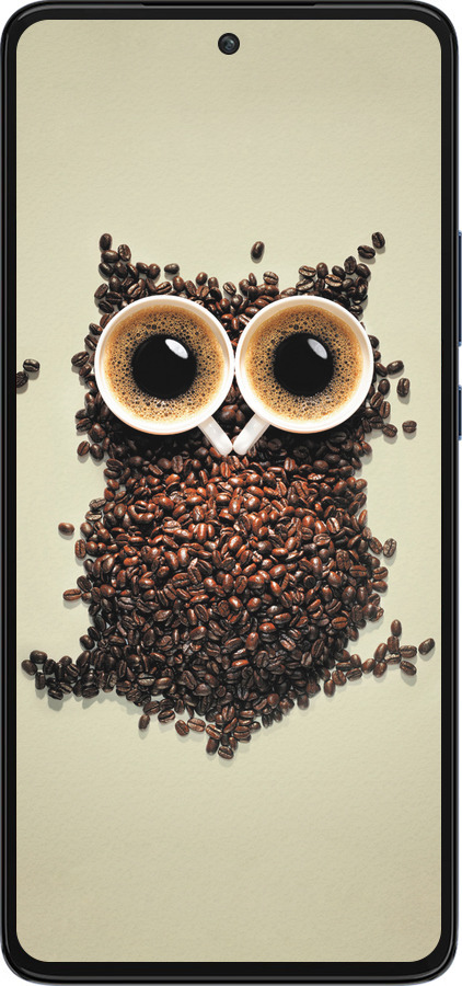 Силиконовый чехол Сова из кофе для Motorola Edge 30 - 777u-2840 изображение 