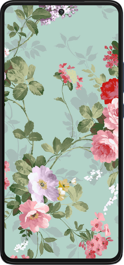 Силиконовый чехол Цветочные обои 2 для Motorola Edge 30 - 862u-2840 изображение 