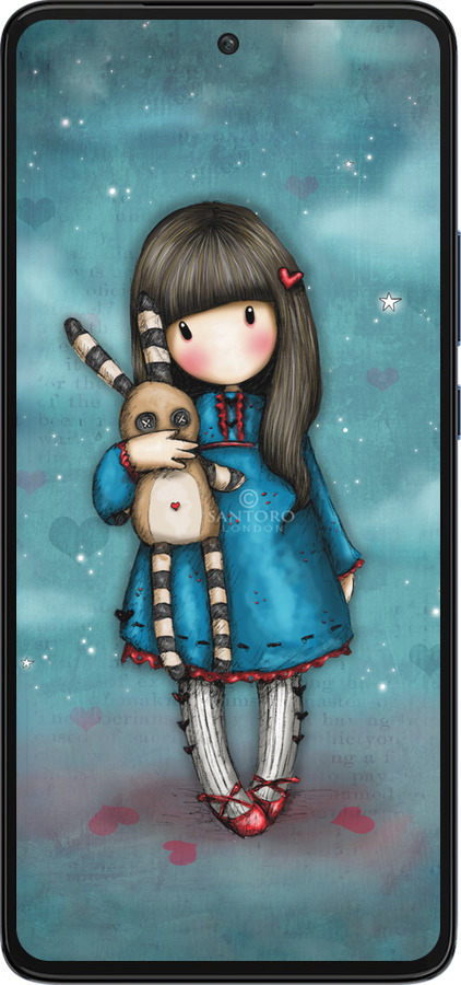 Силиконовый чехол Девочка с зайчиком для Motorola Edge 30 - 915u-2840 изображение 