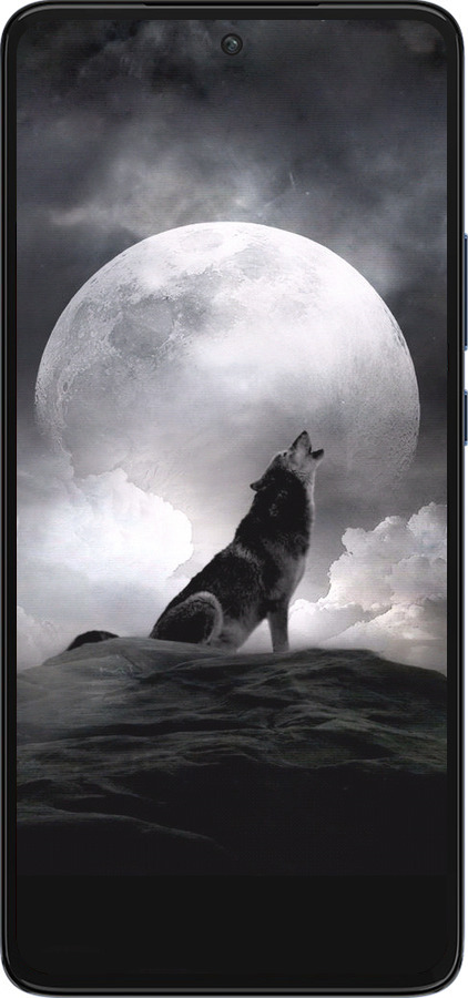 Силиконовый чехол Воющий волк для Motorola Edge 30 - 934u-2840 изображение 